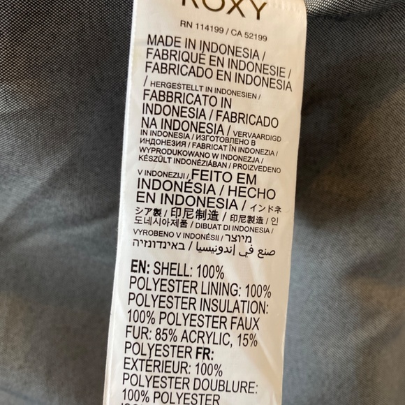 Roxy Women's Winter Coat - Cozy - Navy with Faux Fur Trim - Size S - Picture 6 of 8